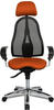 Topstar Bürostuhl Sitness 45, ST99U L54X, orange/schwarz, Stoff/Netz, Kopfstütze,