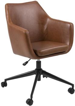 AC Design Nora B&uuml;rostuhl Kunstleder Braun im Retro/Vintage Stil