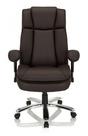 HJH Office Drehstuhl XXL Drehstuhl BUILDER XXL I Kunstleder ergonomisch braun