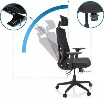 HJH Office Kodiak schwarz – Perfekte Anpassung für optimale Körperhaltung