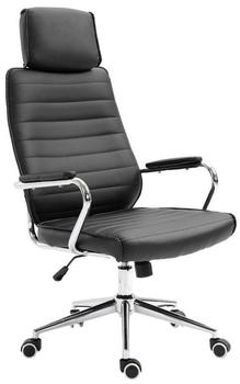SVITA Bürostuhl mit Kopfstütze Chefsessel Schreibtischstuhl Drehstuhl schwarz