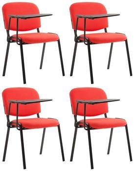 Clp 4er Set Stühle Ken mit Klapptisch Stoff rot