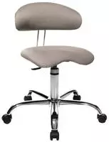 Topstar B&uuml;rostuhl Sitness 40, ST290W53 Stoff grau, Gestell chrom graubeige