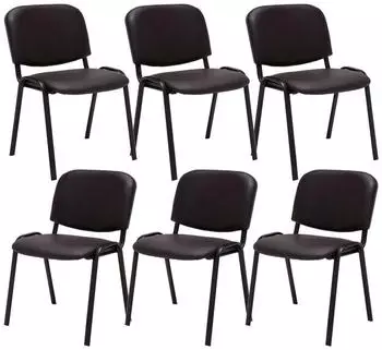 CLP Besucherstuhl Ken 6er Kunstleder braun