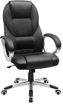 Songmics Chefsessel Kunstleder schwarz (OBG22B)