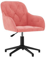 vidaXL B&uuml;rostuhl Drehbar Rosa Samt
