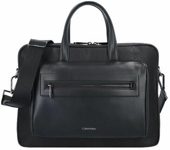 Calvin Klein CK Elevated Gusset Briefcase black tonal mono (K50K510851-01I)
