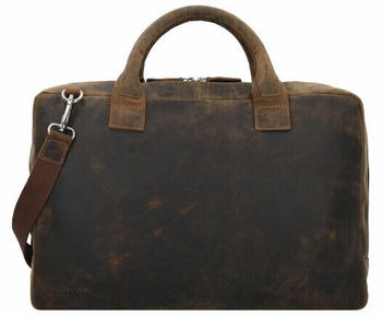 Plevier Adler Gusset Briefcase dark brown (565-2)