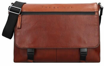 The Bridge Damiano Gusset Briefcase marrone (053423EX-1A)