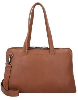 Plevier Hearst Gusset Briefcase (150) cognac