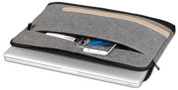 Hama Terra Notebook Sleeve Grau (00196602) – Hama Terra Notebook Sleeve Grau (00196602) schützt Technik mit durchdachter Polsterung