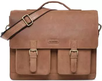 Leabags Miami Business Bag nature light brown