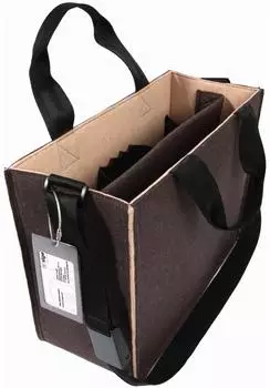 sigel Desk Sharing Bag Bicolor M, Kunstfilz, braun/beige, 15,4" (BA422)