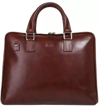 pik&eacute; Aktentasche Echtleder, braun (527341-0)