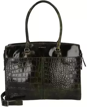 Burkely Cool Colbie Workbag Leder, olive, 15,6" (Damen)