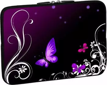 PEDEA Notebook-Schutzhülle 13,3" Neopren Purple Butterfly (66060623)