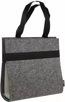 Dune Design Filz Ordnertasche mit Trageriemen, grau, 31x34x9cm (16477)