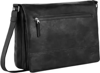 Camel Active Traces Messenger Leder, Laptopfach, schwarz (31380954)