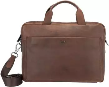 Joop! Teramo Aktentasche Leder 40cm mit Laptopfach, braun