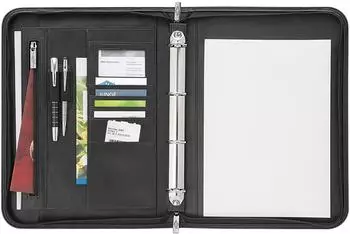 Wedo Accento Konferenzmappe DIN A4, Kunstleder, schwarz (586001)