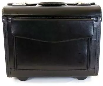 Dermata Business Pilotenkoffer auf Rollen schwarz (1340)