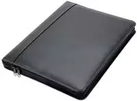 Alassio Ringbuchmappe MONZA, A4, Nappa-Leder, schwarz herausnehmbare Ringmechanik, 2
