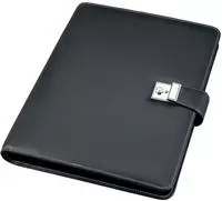 J&uuml;scha 31513 Dokumentenmappe Alassio mit Ring, A4, schwarz