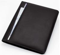 J&uuml;scha 43006 - Pr&auml;sentationsmappe - A4 - Leder - Schwarz - Visitenkarte -