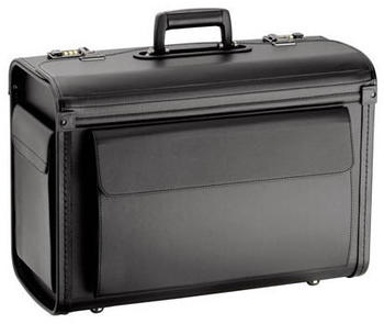 Alassio Pilotenkoffer Lederimitat schwarz (45047-2)