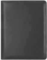 Alassio Schreibmappe 30058, Cremona II, schwarz A4, Echt Leder, mit Ringbuch