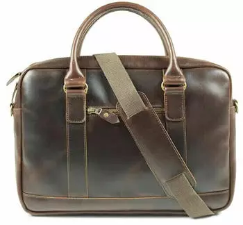 Buckle & Seam Everett Gusset Briefcase brown (1120EVE015DOT)