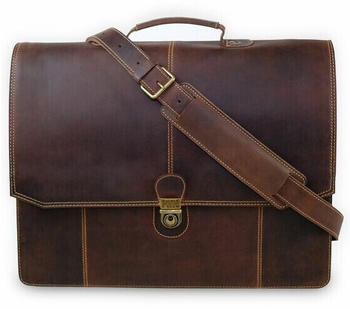 Buckle & Seam Sierra Gusset Briefcase brown (1120SIE015DOT)