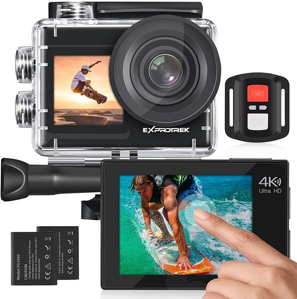 Exprotrek UHD 4K Action Camera mit dualem Display Single