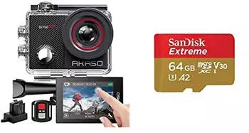 AKASO EK7000 Pro 64GB microSD + SD Adapter + Rescue Pro Deluxe