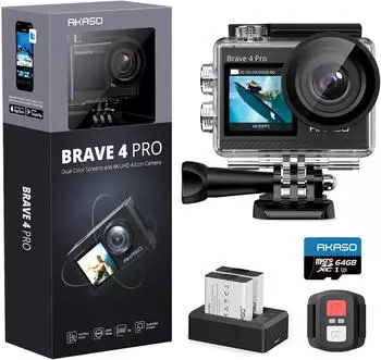 AKASO Brave 4 Pro + 64GB microSD