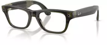 Ray-Ban Meta Blayzer Optics (Gen 2) RW7001 8530 54-19 Shiny Transparent Dark Olive