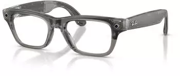 Ray-Ban Meta Blayzer Optics (Gen 2) RW7001 8529 50-19 Matte Transparent Ice Grey