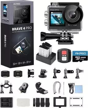 AKASO Brave 4 Pro Action Cam 4K30FPS 20MP 40M wasserdicht (SYYA0013-GY-02-U3B)