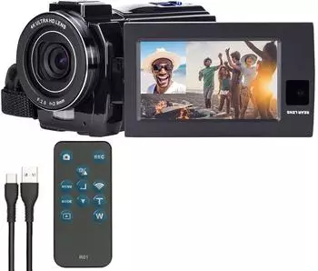 Somikon DV-960.dual 4K-UHD-Camcorder Dual-Lens, Sony-Sensor, FHD-Rückkamera (ZX3570)