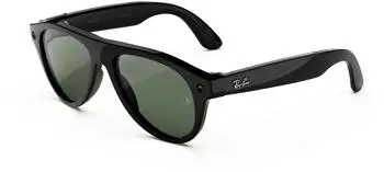 Ray-Ban Meta Aviator (Gen 3) Smart Glasses, schwarz glänzend, Transitions grün (RW1016)