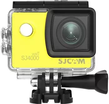 SJCAM SJ4000 WiFi Sportkamera 4K UHD, gelb, wasserdicht