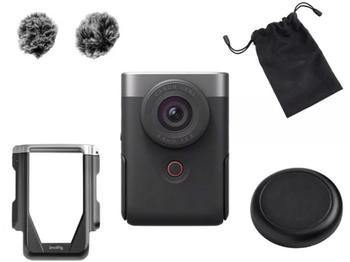 Canon Powershot V10 Advanced Vlogging Kit silber