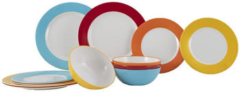 Gimex Colour Line Geschirrset, 12-teilig, Rainbow