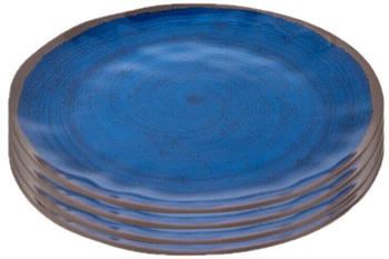 Bo-Camp Halo Frühstücksteller, Ø23cm, 4er-Set, blau