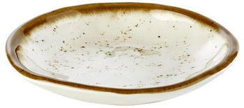 APS Stone Art Teller, weiß/braun, 15,5cm