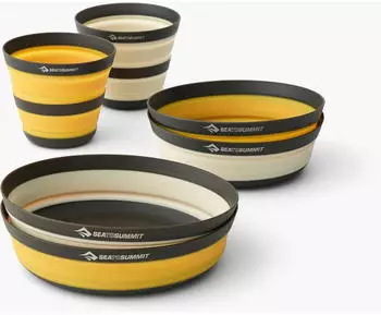 Scrubba Frontier Geschirrset, faltbar, 6-teilig, gelb Scrubba Frontier Geschirrset, faltbar, 6-teilig, gelb