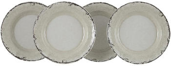 Gimex Stone Line Suppenteller, 4-teilig, sand
