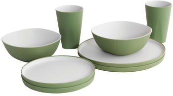 Outwell Gala Geschirr-Set für 2 Personen, grün/grau