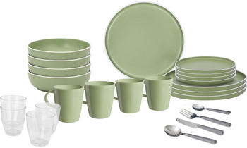 Brunner Outdoor Dolomit Geschirrset, 37-teilig, grün