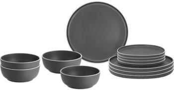 Brunner Outdoor Dolomit Geschirrset, 12-teilig, grau